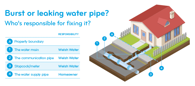 Burst or leaking water pipe